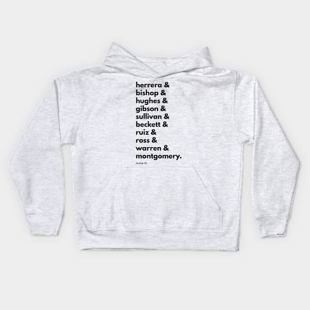 Season 6 Squad Goals - Station 19 (Black Text) Kids Hoodie by Shine Our Light Events